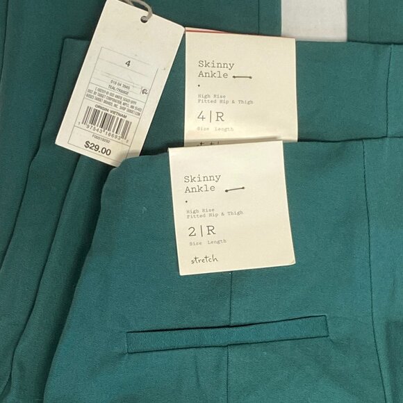 A New Day High Rise Skinny Stretch Side Zip Taper Ankle Pant Teal NWT - Picture 14 of 15